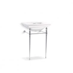 KOHLER Memoirs Stately 24.5 in. x 4 in. Centerset Console Sink Basin in White -Bathroom Sinks Sales white kohler console sinks k 29999 4 0 a0 1000