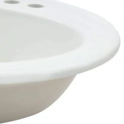 KOHLER Pennington Drop-In Vitreous China Bathroom Sink with Overflow Drain in White -Bathroom Sinks Sales white kohler drop in bathroom sinks k 2196 4 0 40 1000