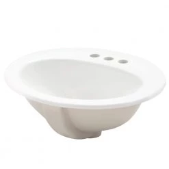 KOHLER Pennington Drop-In Vitreous China Bathroom Sink with Overflow Drain in White