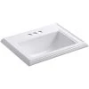 KOHLER Memoirs Classic Drop-In Vitreous China Bathroom Sink in White with Overflow Drain -Bathroom Sinks Sales white kohler drop in bathroom sinks k 2241 4 0 64 1000