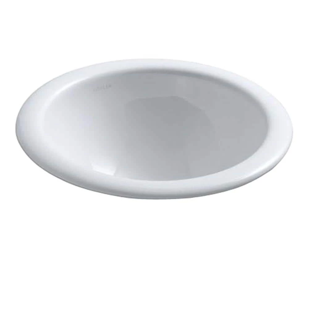 KOHLER Compass Drop-In Vitreous China Bathroom Sink in White 3 KOHLER Compass Drop-In Vitreous China Bathroom Sink in White