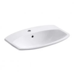 KOHLER Cimarron Drop-In Vitreous China Bathroom Sink in White