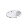 KOHLER Bryant Drop-In Vitreous China Bathroom Sink in White with Overflow Drain