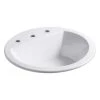 KOHLER Bryant Drop-in Bathroom Sink in White -Bathroom Sinks Sales white kohler drop in bathroom sinks k 2714 8 0 64 1000