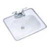 KOHLER Tahoe Drop-In Cast Iron Bathroom Sink in White with Overflow Drain -Bathroom Sinks Sales white kohler drop in bathroom sinks k 2890 4 0 64 1000