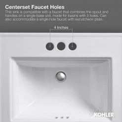 KOHLER Tahoe Drop-In Cast Iron Bathroom Sink in White with Overflow Drain -Bathroom Sinks Sales white kohler drop in bathroom sinks k 2895 4 0 31 1000