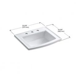 KOHLER Archer Drop-In Vitreous China Bathroom Sink in White with Overflow Drain -Bathroom Sinks Sales white kohler drop in bathroom sinks k r2356 8 0 1d 1000