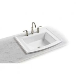 KOHLER Archer Drop-In Vitreous China Bathroom Sink in White with Overflow Drain -Bathroom Sinks Sales white kohler drop in bathroom sinks k r2356 8 0 40 1000