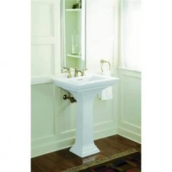 KOHLER Memoirs Stately Ceramic Pedestal Bathroom Sink Combo in White with Overflow Drain -Bathroom Sinks Sales white kohler pedestal sinks k 2344 8 0 40 1000