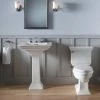 KOHLER Memoirs Stately Ceramic Pedestal Bathroom Sink Combo in White with Overflow Drain -Bathroom Sinks Sales white kohler pedestal sinks k 2344 8 0 64 1000