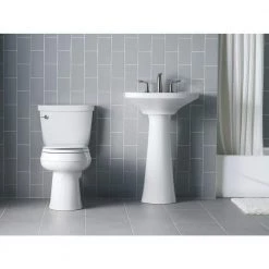 KOHLER Cimarron 8 in. Widespread Vitreous China Pedestal Combo Bathroom Sink in White with Overflow Drain 12 KOHLER Cimarron 8 in. Widespread Vitreous China Pedestal Combo Bathroom Sink in White with Overflow Drain -Bathroom Sinks Sales white kohler pedestal sinks k 2362 8 0 40 1000