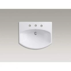 KOHLER Cimarron 8 in. Widespread Vitreous China Pedestal Combo Bathroom Sink in White with Overflow Drain 13 KOHLER Cimarron 8 in. Widespread Vitreous China Pedestal Combo Bathroom Sink in White with Overflow Drain -Bathroom Sinks Sales white kohler pedestal sinks k 2362 8 0 a0 1000