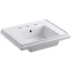 KOHLER Tresham 24 in. Pedestal Sink Basin in White -Bathroom Sinks Sales white kohler pedestal sinks k 2757 8 0 64 1000