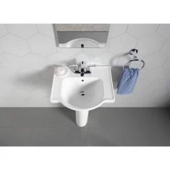 KOHLER Veer 21 in. Vitreous China Pedestal Sink Basin in White -Bathroom Sinks Sales white kohler pedestal sinks k 5247 4 0 4f 1000