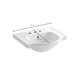 KOHLER Veer 21 in. Vitreous China Pedestal Sink Basin in White -Bathroom Sinks Sales white kohler pedestal sinks k 5247 4 0 76 1000
