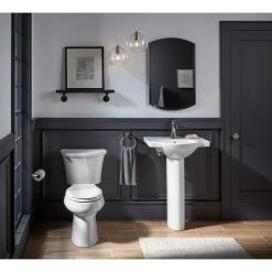 KOHLER Veer 24 in. Vitreous China Pedestal Sink Basin in White with Overflow Drain -Bathroom Sinks Sales white kohler pedestal sinks k 5248 1 0 1f 1000