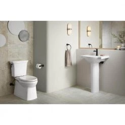 KOHLER Veer 24 in. Vitreous China Pedestal Sink Basin in White with Overflow Drain -Bathroom Sinks Sales white kohler pedestal sinks k 5248 1 0 4f 1000