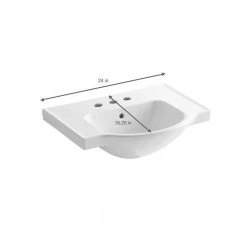 KOHLER Veer 24 in. Vitreous China Pedestal Sink Basin in White with Overflow Drain -Bathroom Sinks Sales white kohler pedestal sinks k 5248 4 0 66 1000