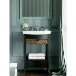 KOHLER Archer 7.87 in. Vitreous China Pedestal Sink Basin in White with Overflow Drain -Bathroom Sinks Sales white kohler pedestal sinks k r2358 8 0 1f 1000