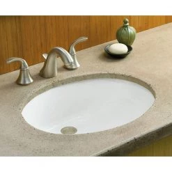 KOHLER Caxton Vitreous China Undermount Bathroom Sink with Glazed Underside in White -Bathroom Sinks Sales white kohler undermount bathroom sinks k 2210 g 0 40 1000