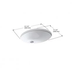 KOHLER Caxton Vitreous China Undermount Bathroom Sink with Glazed Underside in White 9 KOHLER Caxton Vitreous China Undermount Bathroom Sink with Glazed Underside in White -Bathroom Sinks Sales white kohler undermount bathroom sinks k 2211 g 0 e1 1000