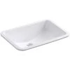 KOHLER Ladena 20 7/8" Undermount Bathroom Sink with Glazed Underside in White -Bathroom Sinks Sales white kohler undermount bathroom sinks k 2214 g 0 64 1000