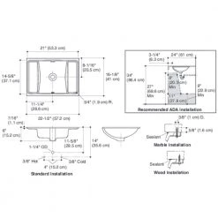 KOHLER Ledges Undermount Cast Iron Bathroom Sink in White with Overflow Drain -Bathroom Sinks Sales white kohler undermount bathroom sinks k 2838 0 66 1000
