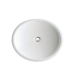 KOHLER Canvas Undermount Cast Iron Bathroom Sink in White with Overflow Drain