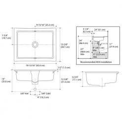 KOHLER Verticyl 19-13/16 in. Rectangle Undermount Bathroom Sink in White with Overflow Drain -Bathroom Sinks Sales white kohler undermount bathroom sinks k 2882 0 1d 1000