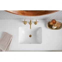 KOHLER Caxton Rectangle Undermount Bathroom Sink in White -Bathroom Sinks Sales white kohler undermount bathroom sinks k ec20000 0 44 1000