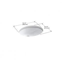 KOHLER Caxton 16-1/4 in. Oval Vitreous China Undermount Bathroom Sink in White with Overflow Drain -Bathroom Sinks Sales white kohler undermount bathroom sinks k r2210 0 1f 1000