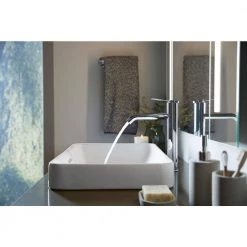 KOHLER Vox Rectangle Vitreous China Vessel Sink in White with Overflow Drain -Bathroom Sinks Sales white kohler vessel sinks k 5373 0 fa 1000