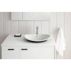 KOHLER Iron Plains Vessel Cast Iron Bathroom Sink in White with Painted Underside and Overflow 15 KOHLER Iron Plains Vessel Cast Iron Bathroom Sink in White with Painted Underside and Overflow -Bathroom Sinks Sales white kohler vessel sinks k 5403 w 0 40 1000