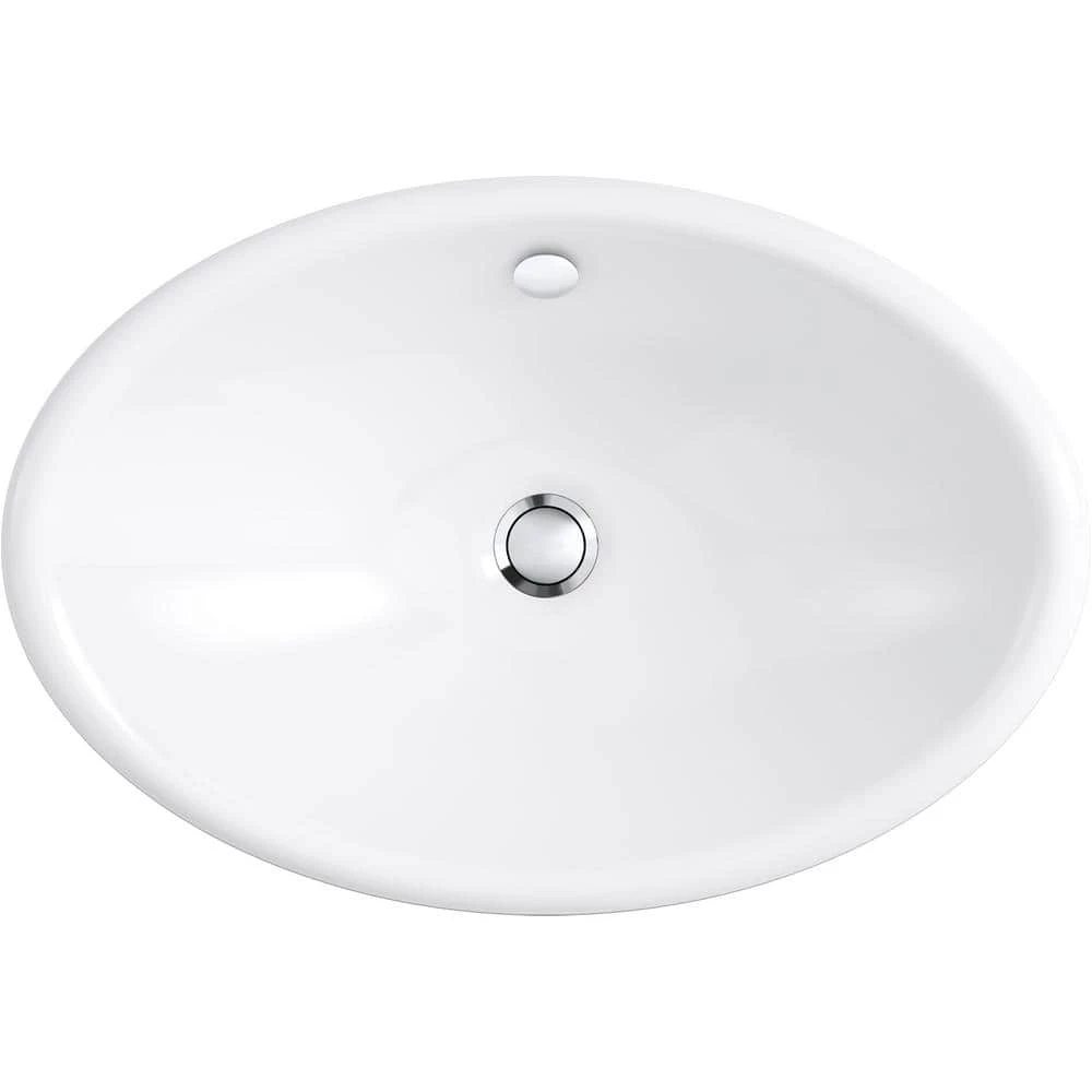 KOHLER Iron Plains Vessel Cast Iron Bathroom Sink in White with Painted Underside and Overflow 13 KOHLER Iron Plains Vessel Cast Iron Bathroom Sink in White with Painted Underside and Overflow - Image 11