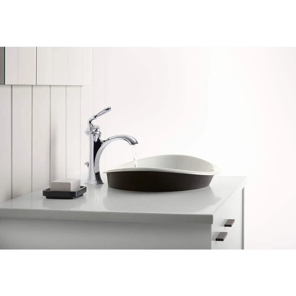 KOHLER Iron Plains Vessel Cast Iron Bathroom Sink in White with Painted Underside and Overflow 4 KOHLER Iron Plains Vessel Cast Iron Bathroom Sink in White with Painted Underside and Overflow - Image 2