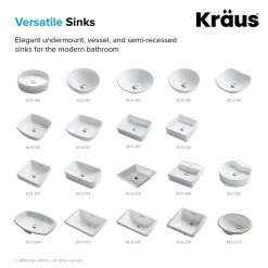 KRAUS Elavo Square Ceramic Undermount Bathroom Sink in White with Overflow 20 KRAUS Elavo Square Ceramic Undermount Bathroom Sink in White with Overflow -Bathroom Sinks Sales white kraus undermount bathroom sinks kcu 231 c3 1000