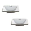 KRAUS Elavo 21 in. Rectangular Undermount White Porcelain Ceramic Bathroom Sink with Overflow (2-Pack) -Bathroom Sinks Sales white kraus undermount bathroom sinks kcu 241 2pk 64 1000