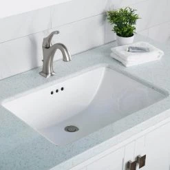 KRAUS Elavo Large Rectangular Ceramic Undermount Bathroom Sink in White with Overflow -Bathroom Sinks Sales white kraus undermount bathroom sinks kcu 251 a0 1000