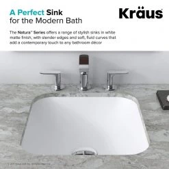 KRAUS Natura 14.6 in. Solid Surface Undermount Sink Basin in White -Bathroom Sinks Sales white kraus undermount bathroom sinks ksu 7mw 40 1000