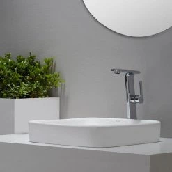 KRAUS Elavo Series Square Ceramic Semi-Recessed Bathroom Sink in White with Overflow 29 KRAUS Elavo Series Square Ceramic Semi-Recessed Bathroom Sink in White with Overflow -Bathroom Sinks Sales white kraus vessel sinks kcr 281 31 1000