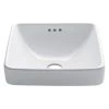 KRAUS Elavo Series Square Ceramic Semi-Recessed Bathroom Sink in White with Overflow -Bathroom Sinks Sales white kraus vessel sinks kcr 281 64 1000