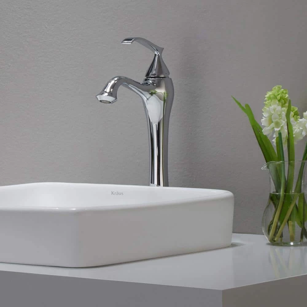 KRAUS Elavo Series Square Ceramic Semi-Recessed Bathroom Sink in White with Overflow 14 KRAUS Elavo Series Square Ceramic Semi-Recessed Bathroom Sink in White with Overflow - Image 12
