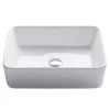 KRAUS Rectangular Ceramic Vessel Bathroom Sink in White 1 KRAUS Rectangular Ceramic Vessel Bathroom Sink in White -Bathroom Sinks Sales white kraus vessel sinks kcv 121 64 1000