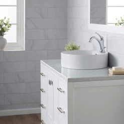 KRAUS Round Ceramic Vessel Bathroom Sink with Overflow in White -Bathroom Sinks Sales white kraus vessel sinks kcv 142 1d 1000