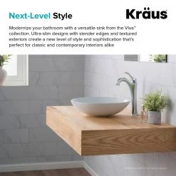 KRAUS Viva 16-1/2 in. Round Porcelain Ceramic Vessel Sink in White -Bathroom Sinks Sales white kraus vessel sinks kcv 203gwh c3 1000