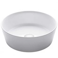 KRAUS Viva 15-3/4 in. Round Porcelain Ceramic Vessel Sink in White