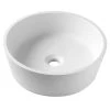 KRAUS Natura Round Solid Surface Vessel Sink in White -Bathroom Sinks Sales white kraus vessel sinks ksv 1mw 64 1000