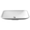 KRAUS Natura Rectangle Solid Surface Vessel Sink in White -Bathroom Sinks Sales white kraus vessel sinks ksv 4mw 64 1000