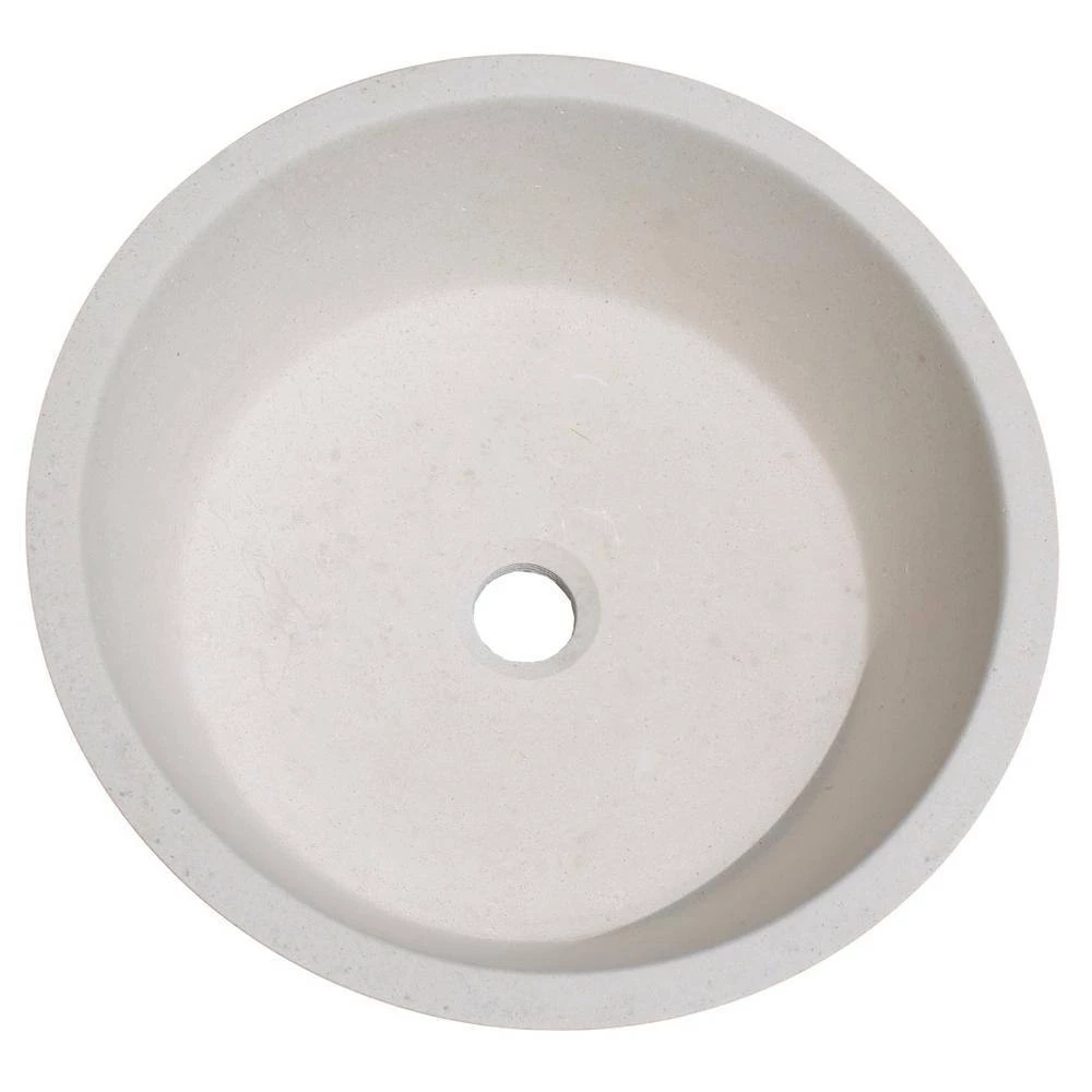 TashMart Tapered Natural Stone Vessel Sink in White 4 TashMart Tapered Natural Stone Vessel Sink in White - Image 2