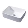LUXIER Rectangular Bathroom Ceramic Vessel Sink Art Basin in White -Bathroom Sinks Sales white luxier vessel sinks cs 013 64 1000